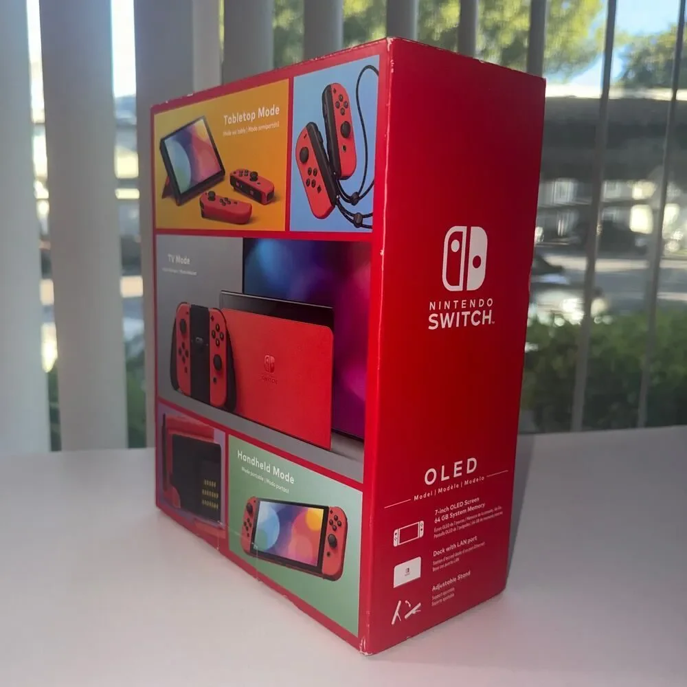 Nintendo Switch OLED Mario Red Edition + Pro Controller & Video Game Bundle